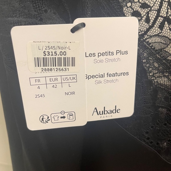 AUBADE Midnight Whisper Black Long Nightie (L) - Picture 9 of 9